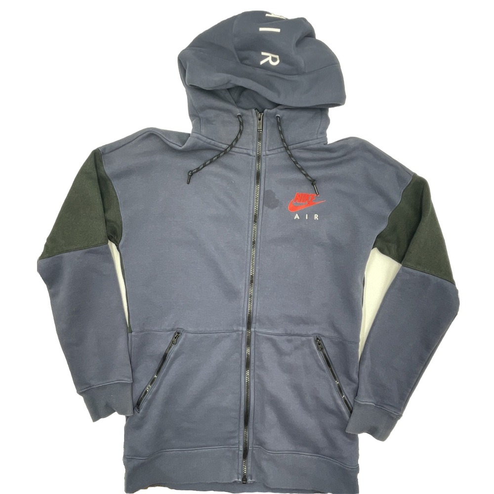 Nike Air Full Zip Hoodie Sweater Jacket Dark‎ Blue/Black Size S Small #C008
